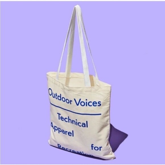 Outdoor Voices Technical Apparel for Recreation Canvas Tote Bag - Picture 1 of 7